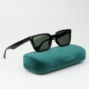 NEW Gucci GG1539S 001 Black Grey Unisex Rectangle Sunglasses GG 1539S